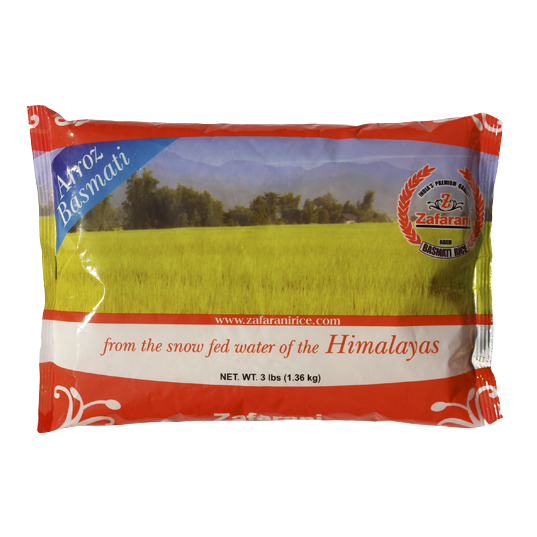 Zafarani Basmati Rice 3lbs Zafarani Basmati Rice