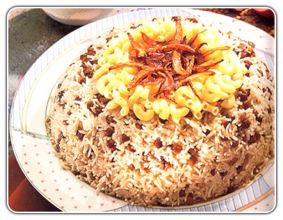 "Arroz con lentejas" Kushari.